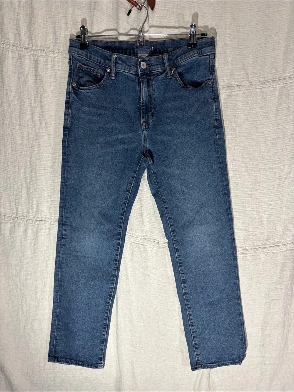 Old Navy Kids 14 Plus Blue Straight-Leg Jeans Adjustable Waist